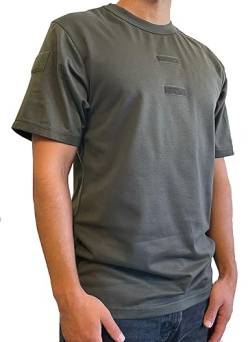 BW Tropen Unterhemd mit Klett am Brust und am Ärmel Bundeswehr T-Shirt (as3, Alpha, l, Regular, Regular, Oliv) von Desert Hawk Tactical