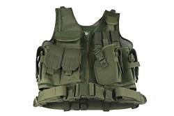 Desert Hawk Tactical USMC SWAT Einsatzweste mit Koppel Jagd Molle Weste (Oliv) von Desert Hawk Tactical