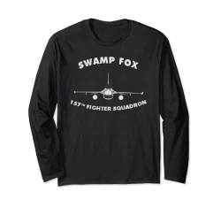 157. Fighter Squadron The Swamp Fox F-16 T-Shirt Langarmshirt von Designed For Flight