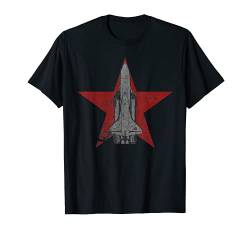BURAN Sowjetische Raumsonde Vintage rot Star Platz T-Shirt von Designed For Flight