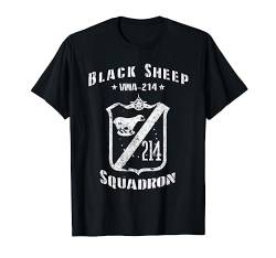 Black Sheep Squadron VMA-214 WWII Vintage T-Shirt von Designed For Flight