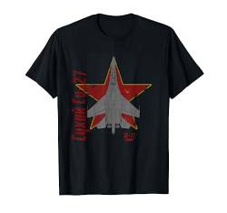 Sukhoi Su-27 Flanker Russisches Jet Flugzeug Vintage Cyrillisch T-Shirt von Designed For Flight