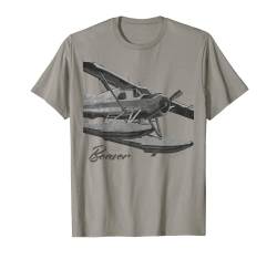 dhc-2 Beaver Wasserflugzeug "Kohlezeichnung" Flugzeug T-Shirt von Designed For Flight