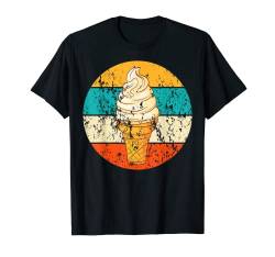 Eis Eisdiele Eiscreme Eisverkäufer Softeis Vintage Retro T-Shirt von Designs by Beppolusion