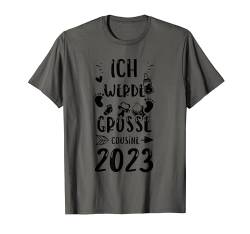 Cousine: Ich Werde Große Cousine 2023 - Junge Sprüche T-Shirt von DesignsByJnk5 Familie