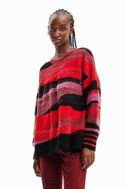 DESIGUAL Oversized-Pullover mit langen Ärmeln 23WWJF36, rot, L von Desigual