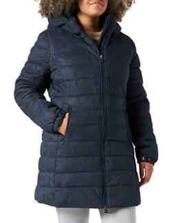 Desigual Damen Coat LETRAS Mantel, Blau (Navy 5000), 36 von Desigual