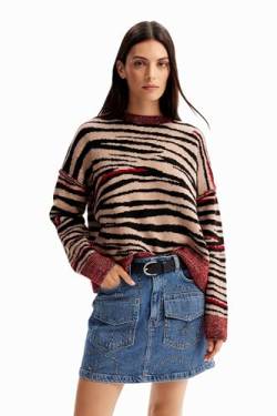 Desigual Damen Pullover_Holmes Sweater, Brown, XL EU von Desigual