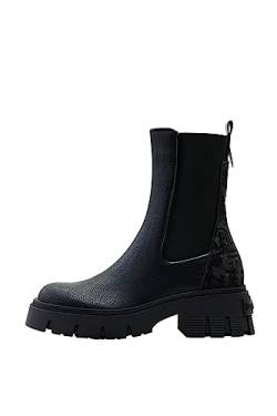 Desigual Damen Shoes_Base Chelsea Mid Calf Boot, Black, 39 EU von Desigual
