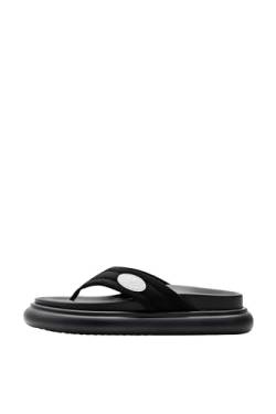 Desigual Damen Shoes_Boat_Thong Sandal, Black, 39 EU von Desigual