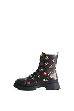 Desigual Damen Shoes_Boot_Flowers Hunting Shoe, Black, 36 EU von Desigual