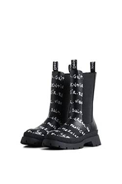 Desigual Damen Shoes_Chelsea HIGH_Lette Snow Shoe, Black, 36 EU von Desigual