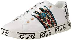 Desigual Damen Shoes_Cosmic_Exotic Indi Sneakers Woman, Weiß, 36 EU von Desigual