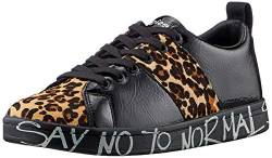 Desigual Damen Shoes_Cosmic_Leopard Sneaker, Black, 37 EU von Desigual