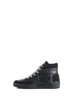 Desigual Damen Shoes_Fancy HIGH Patch 2000 Black Sneaker, 39 EU von Desigual