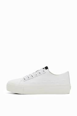 Desigual Damen Shoes_Street Half Logo 1000 White Sneaker, 41 EU von Desigual