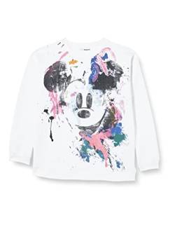 Desigual Girl's Mickey 1001 Crudo Sweater, White, 6 Years von Desigual