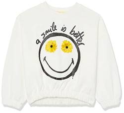 Desigual Girl's Smiley Better 1001 Crudo Sweater, White, 6 Years von Desigual