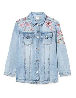 Desigual Girls CHAQ_AMAZO Denim Jacket, Blue, 13/14 von Desigual