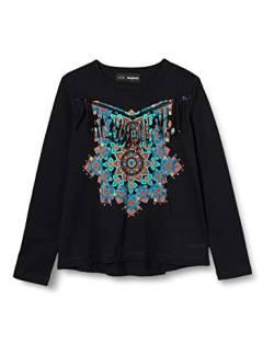 Desigual Girls TS_Stoke T-Shirt, Black, 5/6 von Desigual