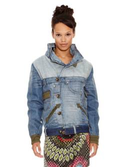 Desigual Jacke Club25 blau Gr. 40 von Desigual