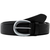 Desigual Ledergürtel Damen Leder Gürtel Dornschließe Belt Logo Ondas 22WARL04/2000 schwarz von Desigual