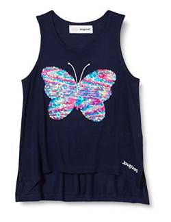 Desigual Mädchen TS_Mariposa T-Shirt, Blau (Navy 5000), 164 (Herstellergröße: 13/14) von Desigual