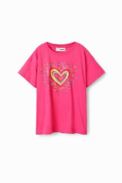 Desigual Mädchen Ts_heart 3002 Fucsia T Shirt, Rot, 6 Jahre EU von Desigual