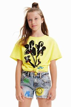 Desigual Mädchen Ts_tiesto 8000 Amarillo Fluor T Shirt, Gelb, 10 Jahre EU von Desigual