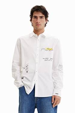 Desigual Men's CAM_Benedetto 1000 Blanco T-Shirt, White, XXL von Desigual