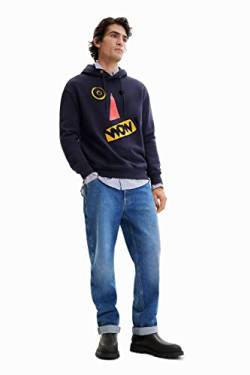 Desigual Men's Celestino 5000 Navy Pullover Sweater, Blue, XL von Desigual