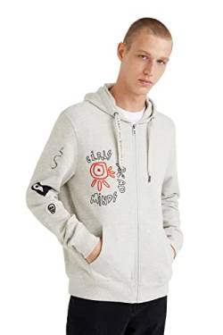 Desigual Men's Heart, 2009 Gray Vigore Sweat, Black, S von Desigual