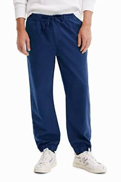 Desigual Men's Roy 5000 Navy Casual Pants, Blue, 32 von Desigual