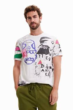 Desigual Men's TS_Drake 9020 Ecru Shirt, Material Finishes, S von Desigual