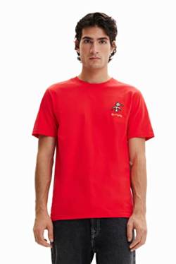 Desigual Men's TS_EMANUELLE 3000 Carmin T-Shirt, Red, M von Desigual