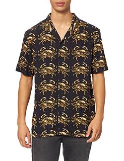 Desigual Mens CAM_Sebastian Button Down Shirt, Black, XL von Desigual