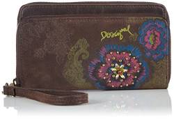 Desigual Mone_Two Levels Flower Diamond 47Y54886009U Damen Geldbörsen 19x12x4 cm (B x H x T), Braun (Chocolate 6009) von Desigual