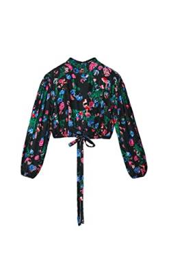 Desigual Women's Blouse Long Sleeve T-Shirt, Black, L von Desigual