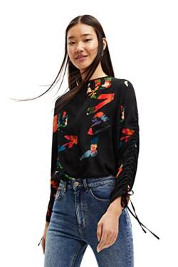 Desigual Women's Blouse Long Sleeve T-Shirt, Black, XS von Desigual