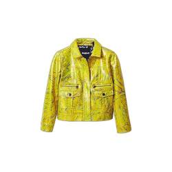 Desigual Women's CHAQ_Memphis, 8000 Amarillo FLUOR PU Coat, Yellow, XL von Desigual