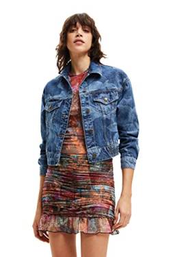 Desigual Women's CHAQ_OKLAHOM, 5053 Denim MEDIUM Jacket, Blue, XS von Desigual