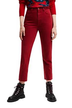 Desigual Women's Denim_JAVIERA, 3028 Cereza Jeans, Red, 34 von Desigual