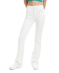 Desigual Women's Denim_Luna 1000 Casual Pants, White, 40 von Desigual