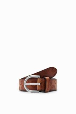 Desigual Women's Embossed Belt, Brown, 85 von Desigual