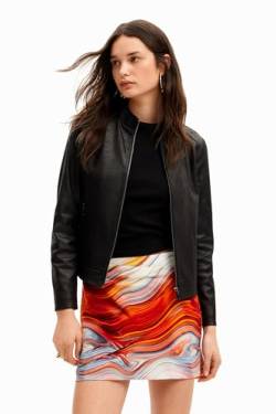 Desigual Women's Jacket_Toronto Woman Woven PU Coat, Black, 36 von Desigual