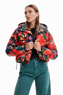 Desigual Women's Stavanger, 9019 Tutti Fruti Padded Short Overcoat, Material Finishes, S von Desigual