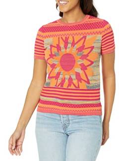 Desigual Women's TS_Lucca 7002 T-Shirt, Orange, XS von Desigual