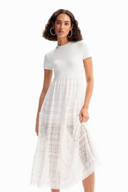 Desigual Women's Vest_Darling Dress, White, Groß von Desigual