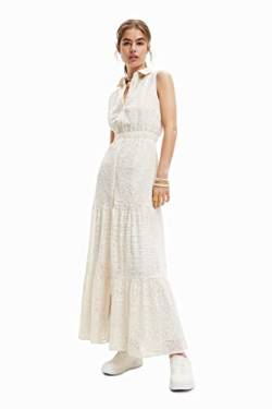 Desigual Women's Vest_Moon 1001 Dress, White, L von Desigual