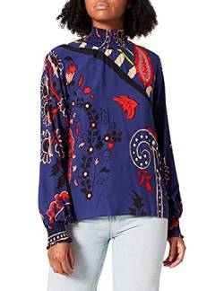 Desigual Womens BLUS_Cassidi Blouse, Blue, XS von Desigual